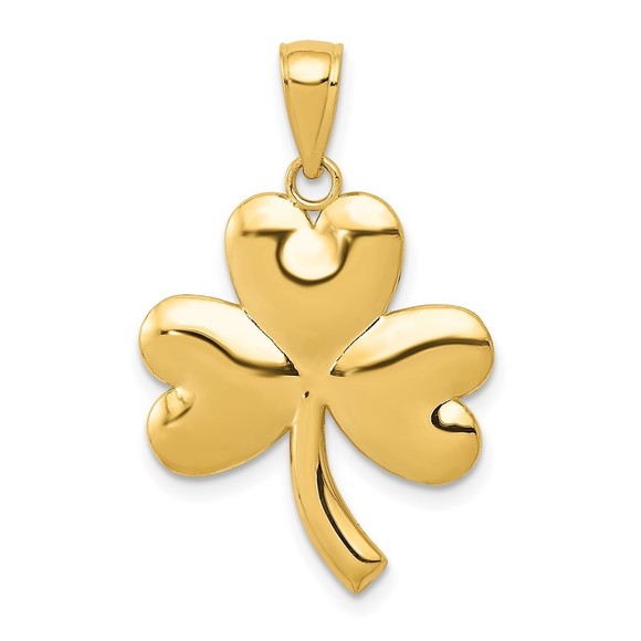 10K Gold Shamrock Charm - Picture 1 of 4